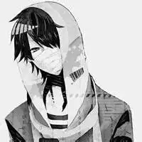 卡通侧脸戴口罩男头像黑白头像微信头像图片大全