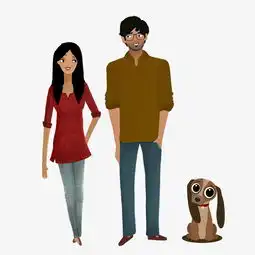 手绘治愈系插画男生头像