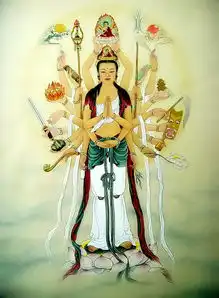 今天,农历六月十九,恭迎大慈大悲观世音菩萨成道日观音菩萨显圣图