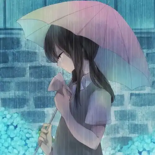 丧系动漫女生头像我没有多失望只是我要走了而已