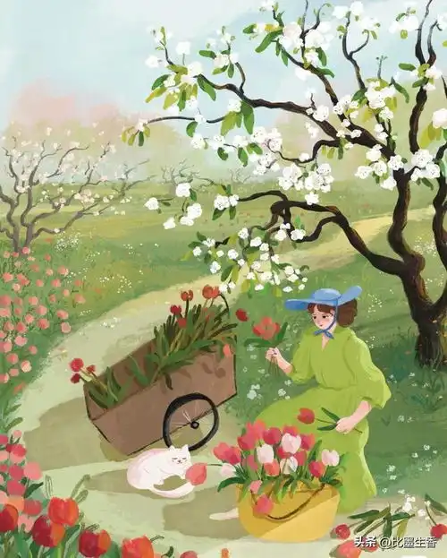 中国插画师三三不忙小清新治愈系插画