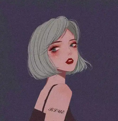 女孩微信头像可爱卡通图