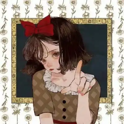 江孑复古色卡通可爱少女插画日卡通动漫头像我要个性网
