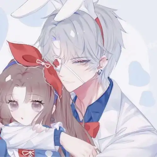 情侣头像外界的声音都是参考你不开心就不用参考