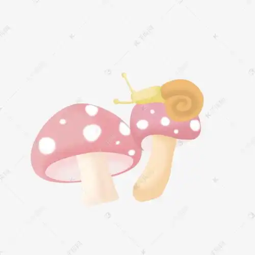 可爱卡通蘑菇蜗牛插画素材图片免费下载千库网