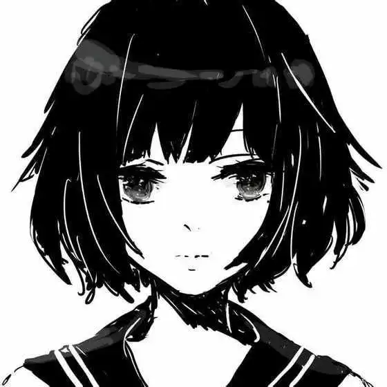 有没有黑白动漫人物的头像呀