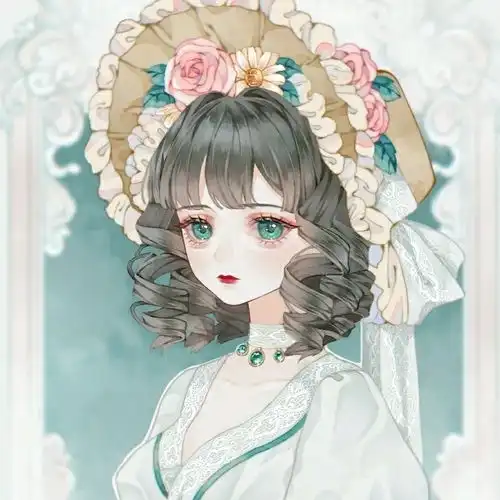 青色女头很适合小女生的动漫头像