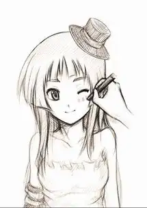 谁有几张动漫少女的素描图,请发上来,谢谢