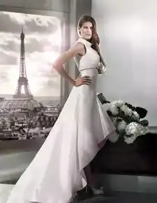 前短后长的婚纱,自带性感特效