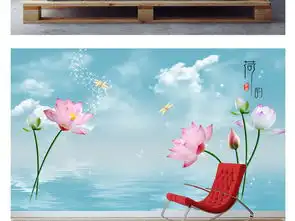 唯美意境蓝天白云荷花荷韵装饰画背景墙图片设计素材高清psd模板下载122.24mb现代简约电视背景墙大全