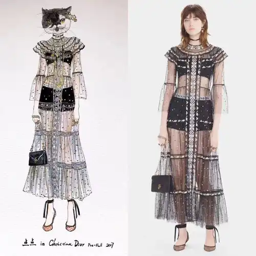 分享一波自己的手绘时装效果图