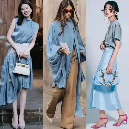 这个色系穿搭跟夏天太适配,显白温柔又知性高级,赶紧来抄作业