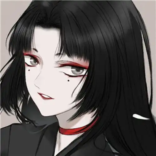 很丧很抑郁黑色系动漫头