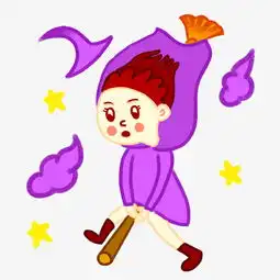手绘矢量免抠卡通可爱万圣节小女巫小魔女图片素材其他格式下载动漫人物大全