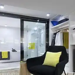 蓝色6190平米二居室卧室宜家风时尚软床效果图