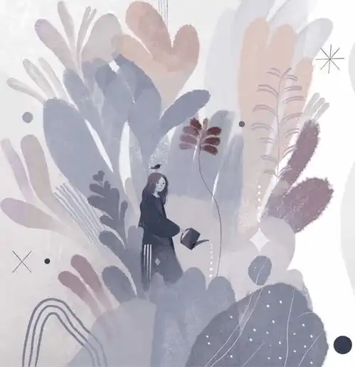 国外插画师chaosego清新治愈系高级感插画作品,小编太喜欢啦