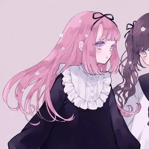 黑色系闺蜜头像二人大公