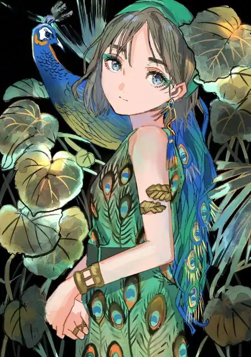 鲜花与少女,画风好美