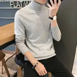 毛衣男士半高领简约日系休闲青少年针织衫加厚打底衫