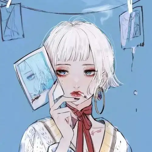 温暖治愈系插画头像男生