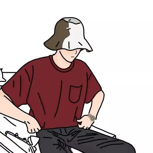 男胖子头像卡通头像库存