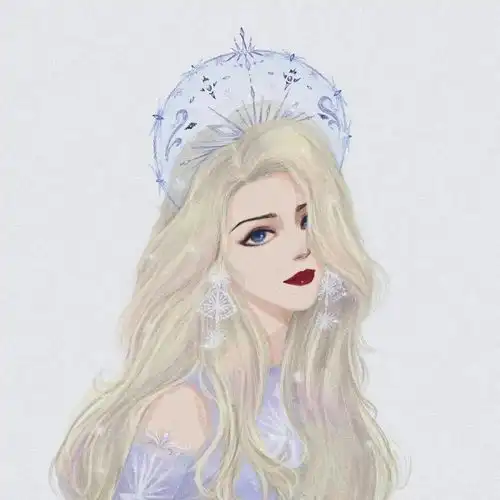 可爱公主头像黄色系浅紫