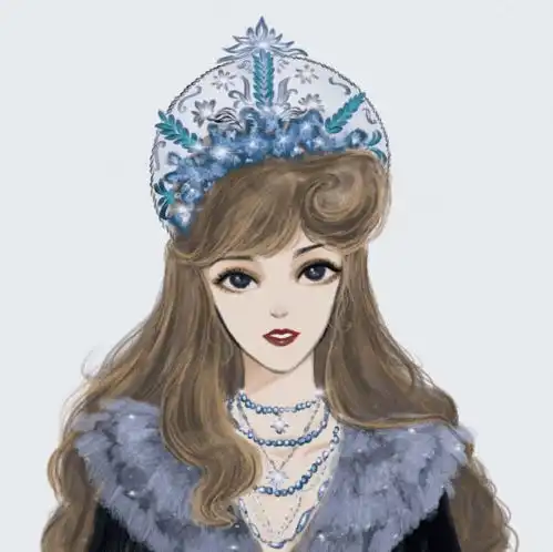 马克笔手绘清新唯美风格,迪士尼公主头像