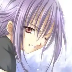 求紫发红瞳的男生