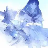 唯美蓝色头像少女动漫