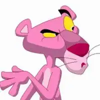 粉色顽皮豹卡通头像微信头像图片大全