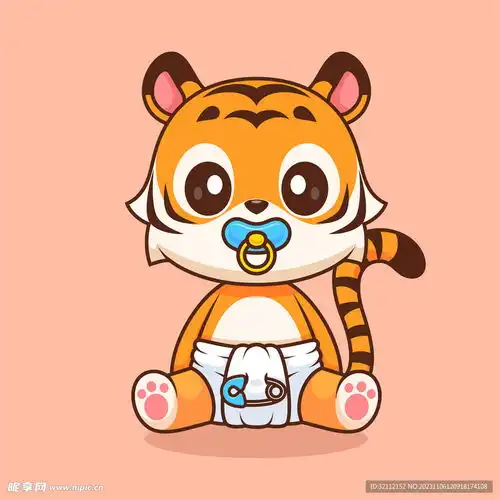 老虎卡通微信头像
