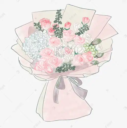 情人节粉色系免扣清新花束素材图片免费下载千库网