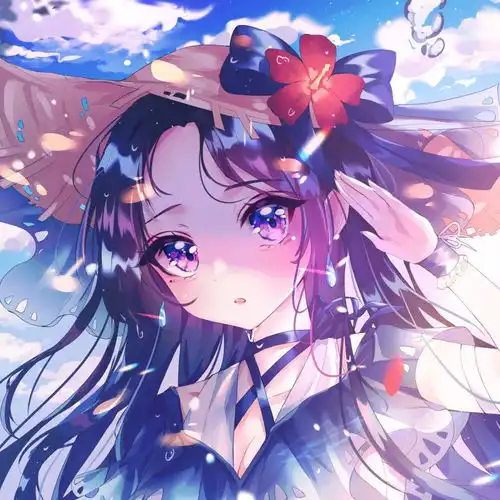 温柔系头像女生动漫落叶