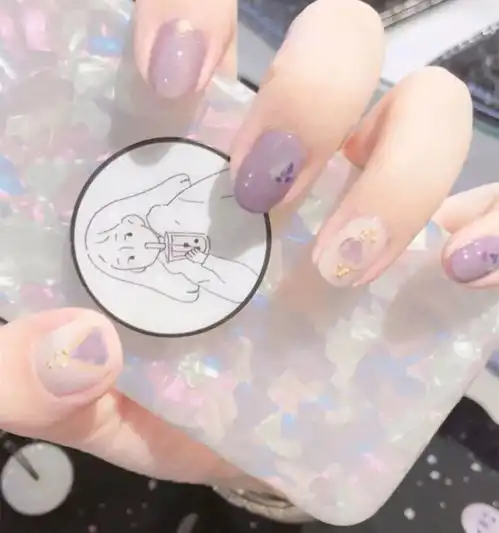 全网最好看的紫色美甲夏日温柔女孩必备