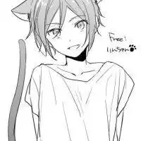 猫系少女简笔画古风头像