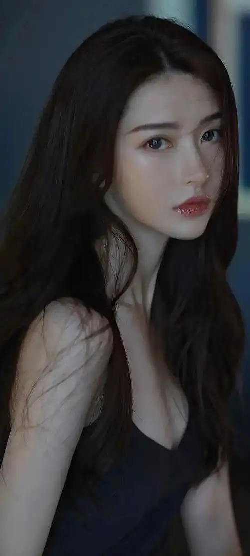 壁纸清澈的眼睛下,嘴角边微含笑容