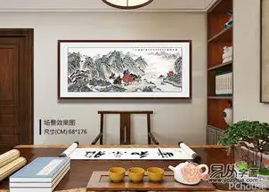 适合家居的字画手绘山水国画美景旺财运