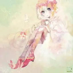 一个双手胸前握紧微笑的女生,动漫图片,清新,治愈系,背景颜色和女生衣服颜色好像是青色或者浅绿色