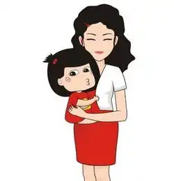 妈妈女儿微信头像卡通合