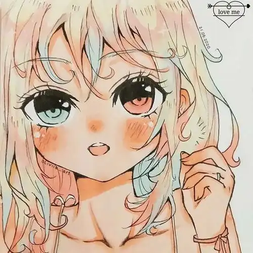 马克笔q版卡通动漫少女新手入门临摹素材