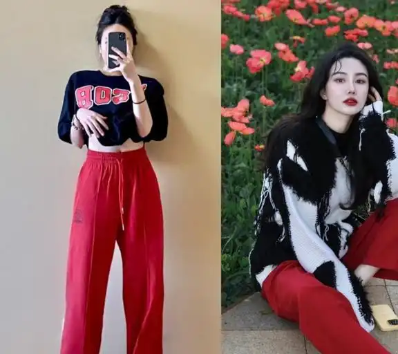 红色裤子搭配什么颜色上衣好看红色系搭配什么颜色好看