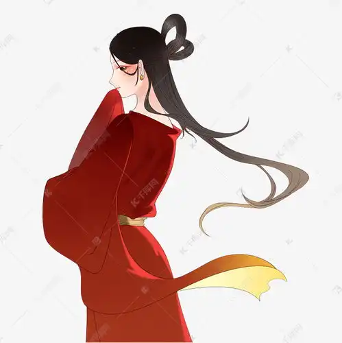 古风美女红色古装人物素材图片免费下载千库网