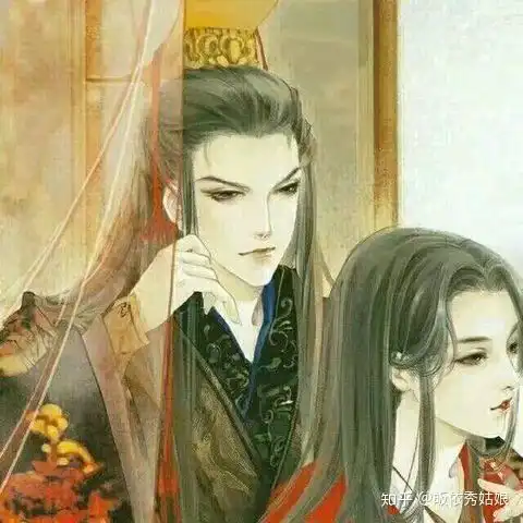 动漫头像古风图片情侣线