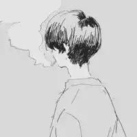 丧系头像男生背影黑白
