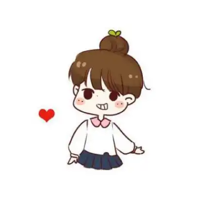 情侣q版头像超萌一对,生活处处是坎坷只要你爱我