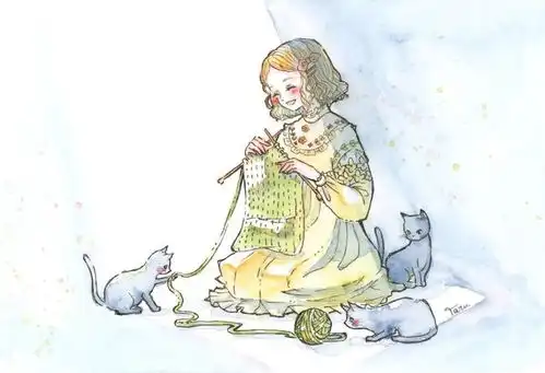 水彩插画丨日式淡雅小清新水彩动漫少女,仙气十足