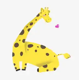 手绘黄色小鹿插画图片素材其他格式下载动漫人物大全