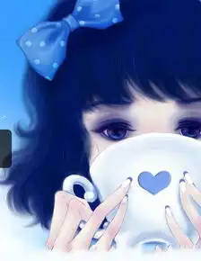 求一张蓝色蝴蝶结女孩的壁纸有图,求大的原图壁纸