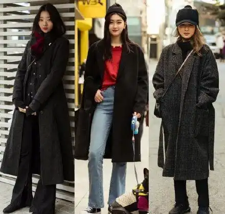 大衣除了能配打底裤还能怎么搭毛呢裙直筒裤西装裤,时髦又有型
