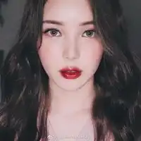 橙色系女生头像图片妆容